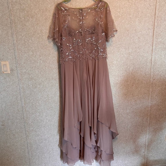 Xscape Mauve High Low Dress - Picture 4 of 9